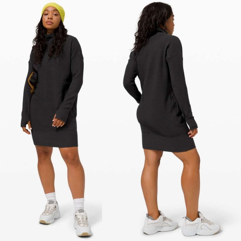 Lululemon Call for Cozy Dress Black Release Date: 10/2020